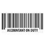 accountant on duty icon customized photo card