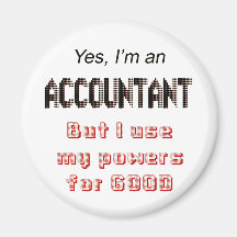 Accountant Powers Funny Office Humour Saying Magnets