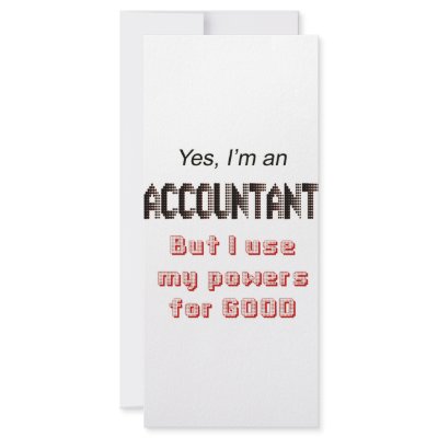 Accountant Powers Funny Office Humour Saying by AngelCityArt