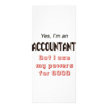Accountant Powers Funny Office Humour Saying Customized Rack Card
