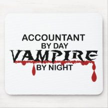 Accountant Vampire by Night Mouse Mat