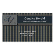 Accounting Business Card - Stripes