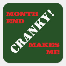 Accounting & Finance Month End Approval Stamp Square Stickers