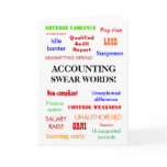 Accounting Swear Words! Blank Greeting cards