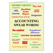 Accounting Swear Words! Congratulations Card