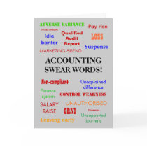 Accounting Swear Words! (multicolour) Classic cards