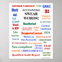 ACCOUNTING SWEAR WORDS ! posters