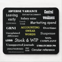 ACCOUNTING SWEAR WORDS Rude Accounting Terms Mousepads