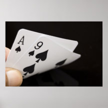Ace and 9 of Spades Poster