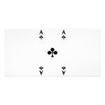 ace of clubs icon photo card template