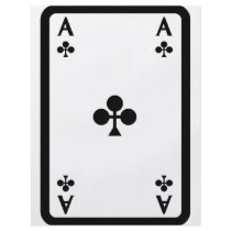 ace of clubs with frame icon flyer design