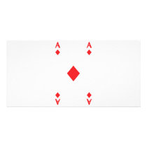 ace of diamonds icon personalized photo card