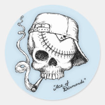 Ace of Diamonds Round Sticker