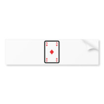 ace of diamonds with frame icon bumper stickers