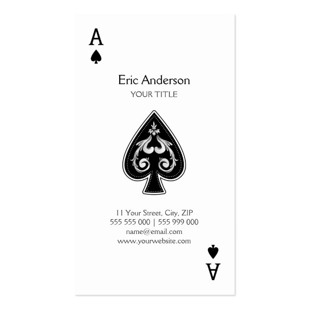 Ace Of Spades business card