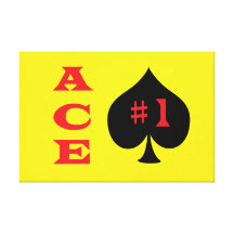 Ace of spades canvas stretched canvas print