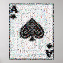 Ace Of Spades Montage Print