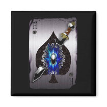 ace of spades playing card fridge magnet