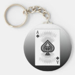 Ace of Spades Poker Card: Keychains