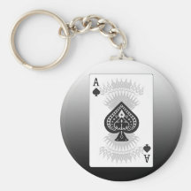 Ace of Spades Poker Card: Keychains
