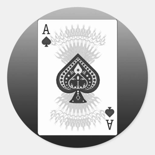 Ace of Spades Poker Card: Stickers