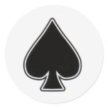 ace of spades round sticker