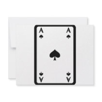 ace of spades with frame icon invitations