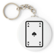 ace of spades with frame icon key chain