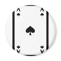 ace of spades with frame icon fridge magnet