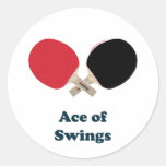 Ace of Swings Ping Pong Round Sticker