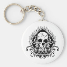 Ace Skull Keychains