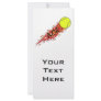ace tennis ball on fire flames full color rack card
