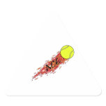 ace tennis ball on fire flames triangle stickers