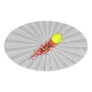 ace tennis ball on fire flames sticker