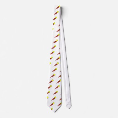 ace tennis ball on fire flames neckwear by sports_shop
