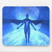 Acension in blue mouse pad