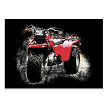 ACEO 3 Wheeler Motorcycle ATC on Black Business Card Template