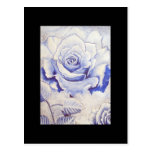 ACEO Art Trading Card - Blue Rose postcards