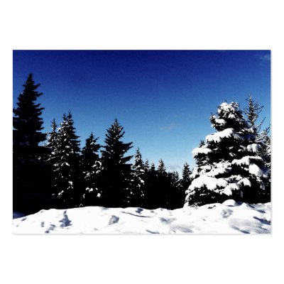 ACEO Vivid Blue Sky on Wintery Day Landscape by CountryCorner