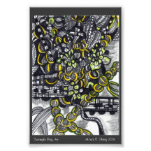 ACEO Zentangle Ring Art in Ink by Ariana R. Cherry Photo Art