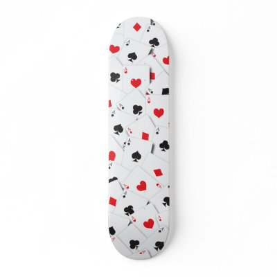 ACES PLAYING CARDS CUSTOM SKATE BOARD by dgpaulart