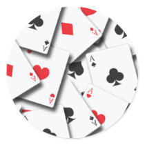ACES PLAYING CARDS STICKERS