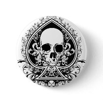 Aces Skull Button