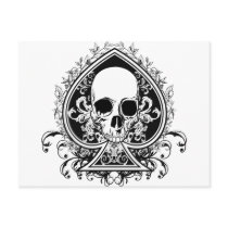 Aces Skull Postcards