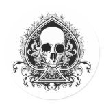 Aces Skull Stickers