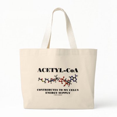 Acetyl-CoA Contributes To My Cell's Energy Supply Tote Bags by wordsunwords