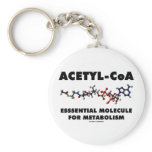 Acetyl-CoA Essential Molecule For Metabolism keychains