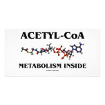 Acetyl-CoA Metabolism Inside (Chemical Molecule) Personalized Photo Card