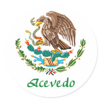 Acevedo Mexican National Seal Sticker