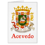 Acevedo Shield of Puerto Rico Greeting Cards